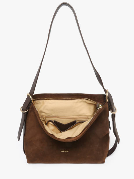 Schoudertas Moreen Suède Leder Nat et nin Bruin vintage MOREEN ander zicht 3